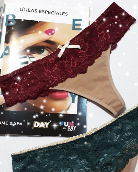 Victoria less algodón con lycra y puntilla - Carmela Colm Lingerie