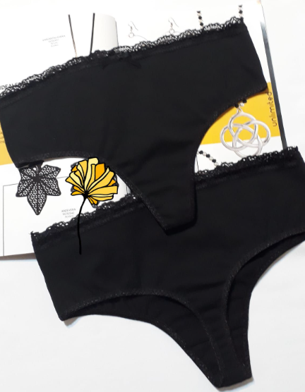 Culotte Less de Algodón y Puntilla - Imagen 4